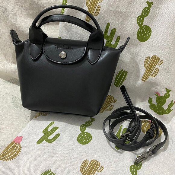 Longchamp Black Leather Tote